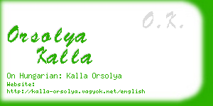 orsolya kalla business card